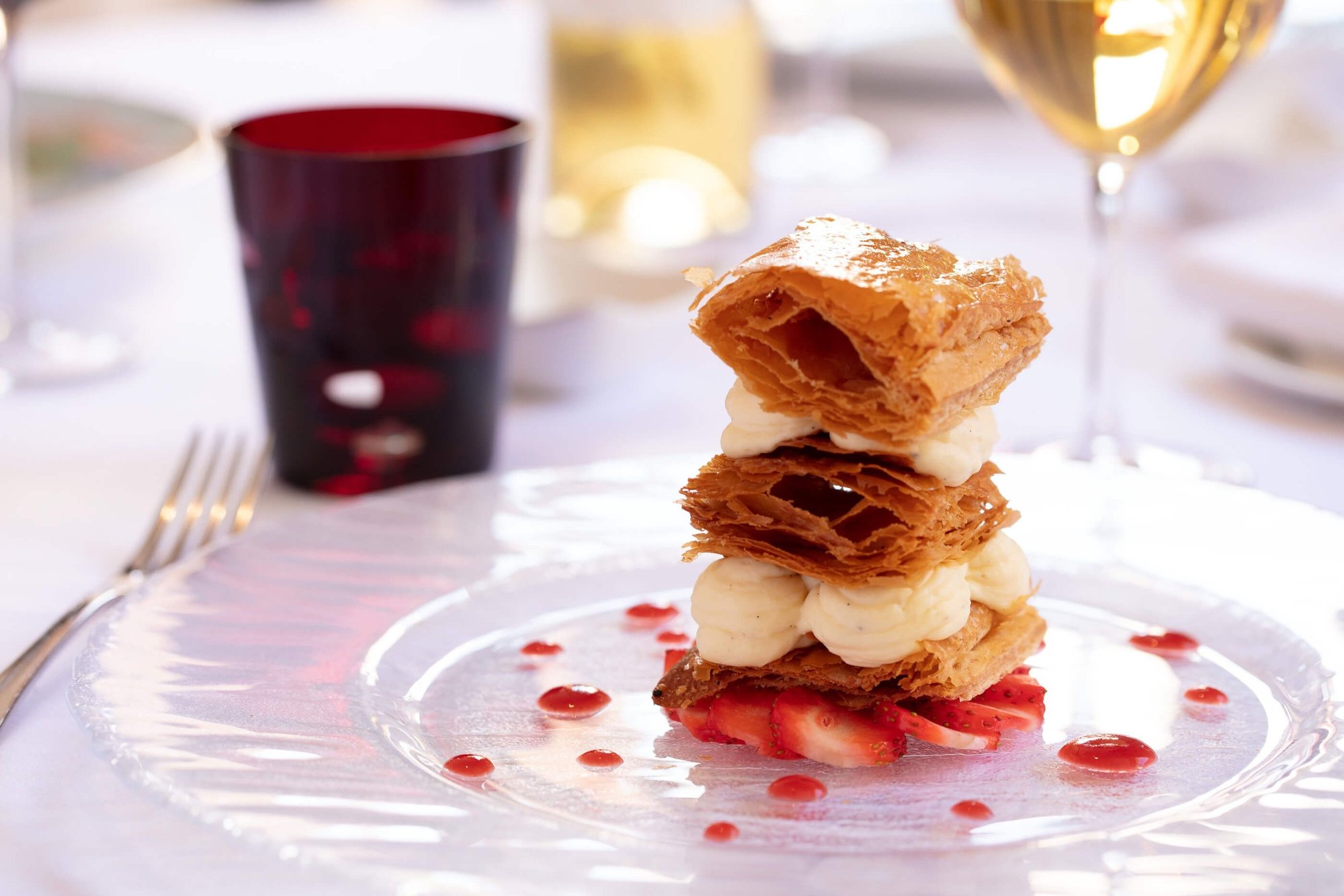 Mille-feuille vanille et fraises